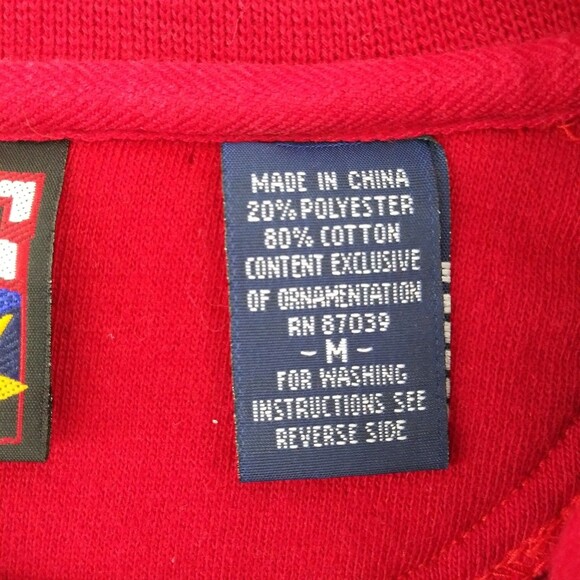 Sailing Sweatshit Mens Medium Red Long Sleeve Embroidered - Picture 7 of 9